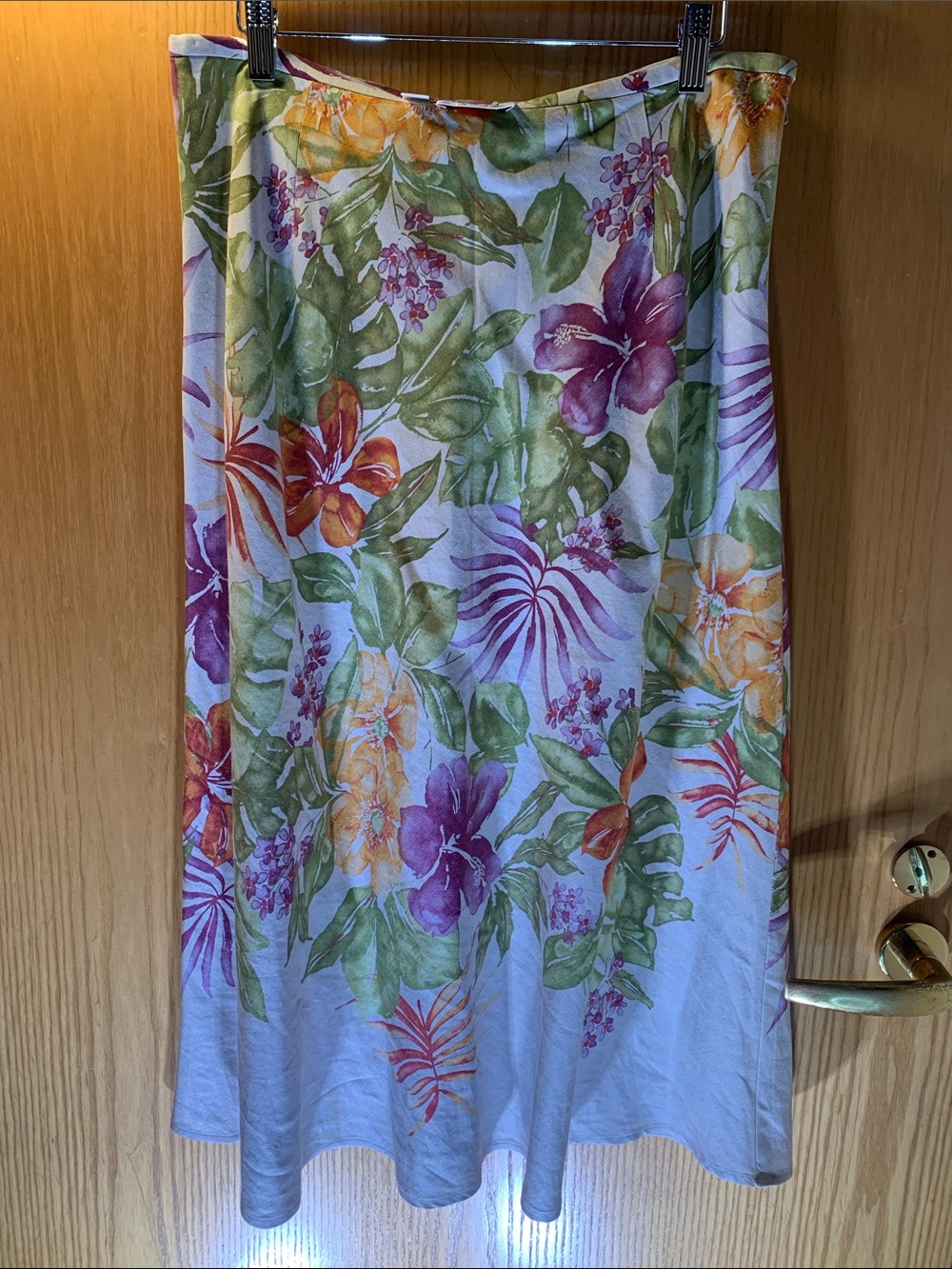 Talbots Silk/Linen Blend Floral Maxi Skirt in Fabulous Floral Print- Size 12